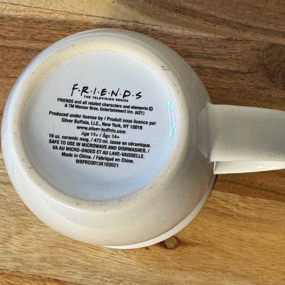 Silver Buffalo Friends Central Perk Coffee Mug 16oz White Ceramic TV Show - Picture 6 of 9